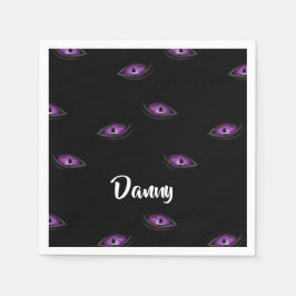 Anpassad namnkatt öga pappersservett