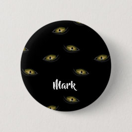 Anpassad namnkatts öga på svart knapp