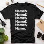 Anpassad namnlista Funny Personlig för kvinnor Man T Shirt<br><div class="desc">Anpassad namnlista Funny Kvinnor Manar Personlig Text T-Shirt</div>