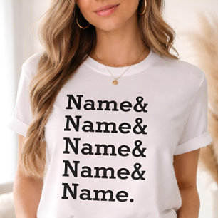 Anpassad Namnlista Personliga Ampersand Namn T Shirt