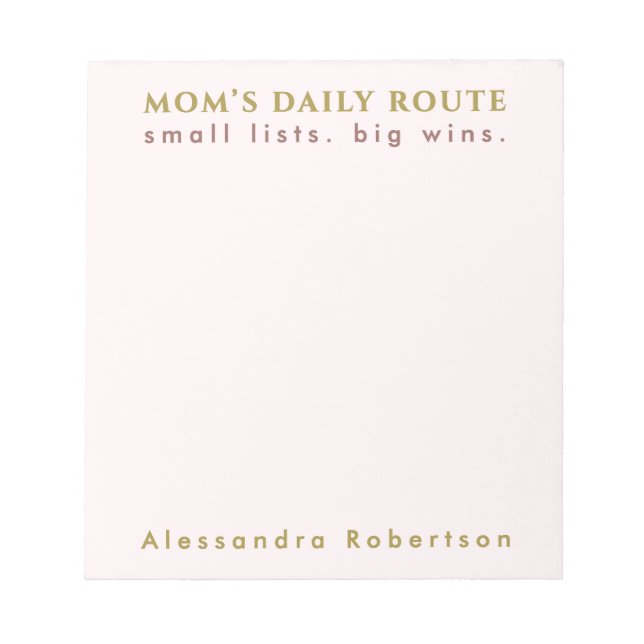 Anpassad namnlista Roligt Mamma lista Älskare Past Anteckningsblock (Framsida)