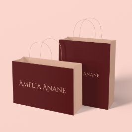 Anpassad namnlistruta Elegant Mörk Röd och  Rosa