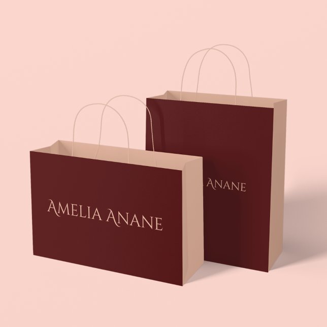 Anpassad namnlistruta Elegant Mörk Röd och  Rosa (Skapare uppladdad)