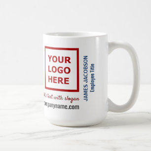 Anpassad namnlogotyp webbplats för personal kaffemugg
