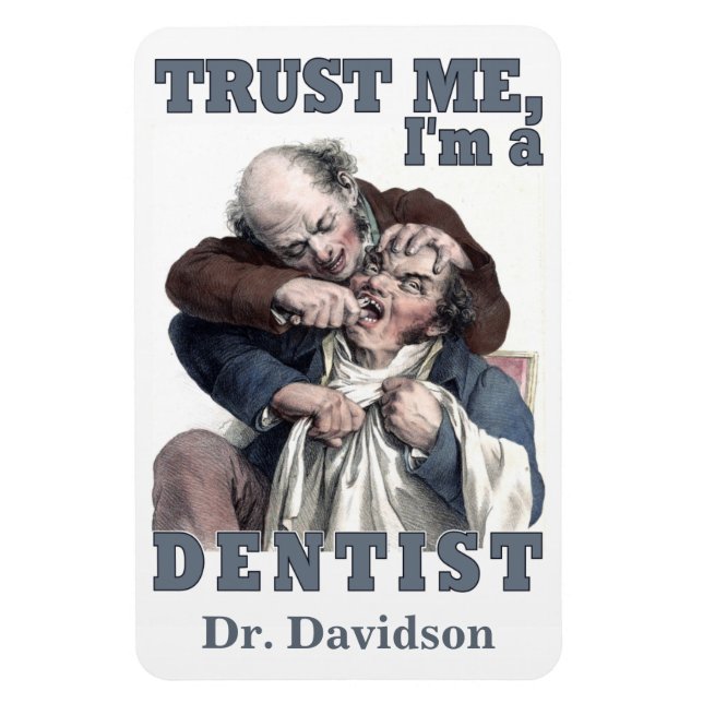 Anpassad namnmagnet DENTIST humor Magnet (Vertikal)