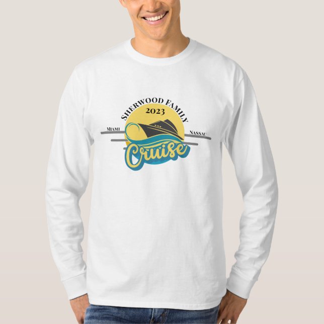 Anpassad namnmatchning av familjeköns kryssningsåt t shirt (Framsida)