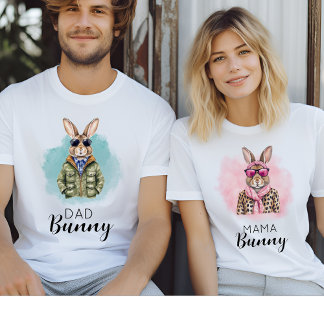 Anpassad namnmatchningsgrupp för Pappa Bunny Match T Shirt
