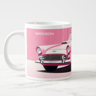 Anpassad namnmeny, Rosa, klassiskt kort Jumbo Mugg
