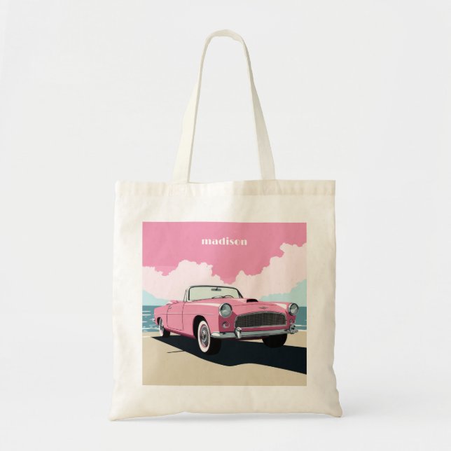 Anpassad namnmeny, Rosa, klassiskt kort Tygkasse (Framsidan)