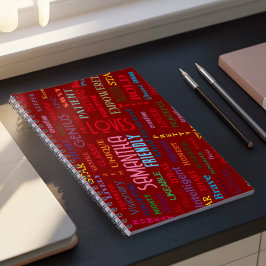 Anpassad namnmodern Ord Art Lägg till ditt eget Or Anteckningsbok