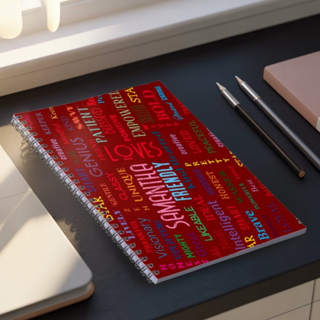 Anpassad namnmodern Ord Art Lägg till ditt eget Or Anteckningsbok (Skapare uppladdad)