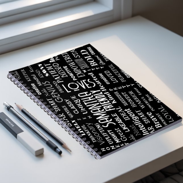 Anpassad namnmodern Ord Art Lägg till ditt eget Or Anteckningsbok (Skapare uppladdad)