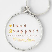 Anpassad namnnyckelkedja för barncancer