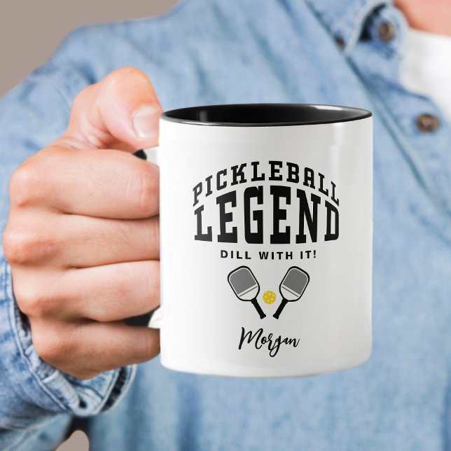 Anpassad namnoffert för Coola Roligt av Pickleball Mugg (Pickleball Legend Custom Name Quote Cool Fun Cute Mug)