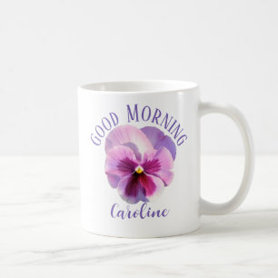 Anpassad namnpanorering för bra morgon kaffemugg