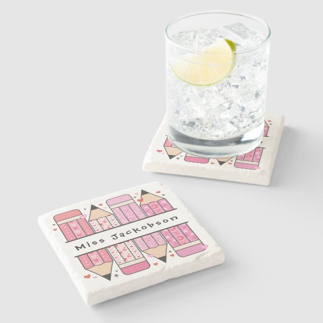 Anpassad namnpennlärare stenunderlägg (Sidan)