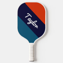 Anpassad namnPickleball Paddle Stripe Retro