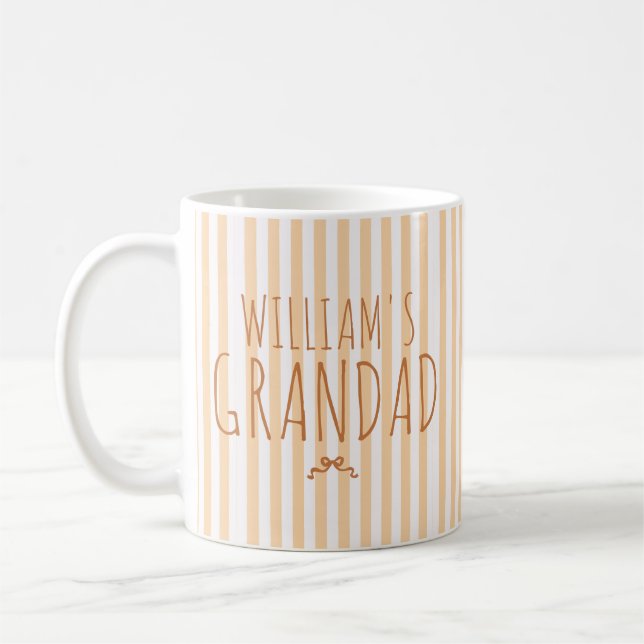 Anpassad namnrandmönster med båge kaffemugg (Vänster)