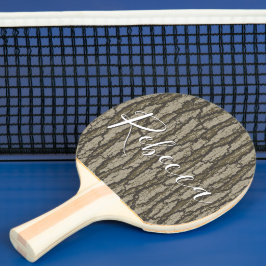 Anpassad Namnskylt Ek Träd Bark Camouflage Pingisracket