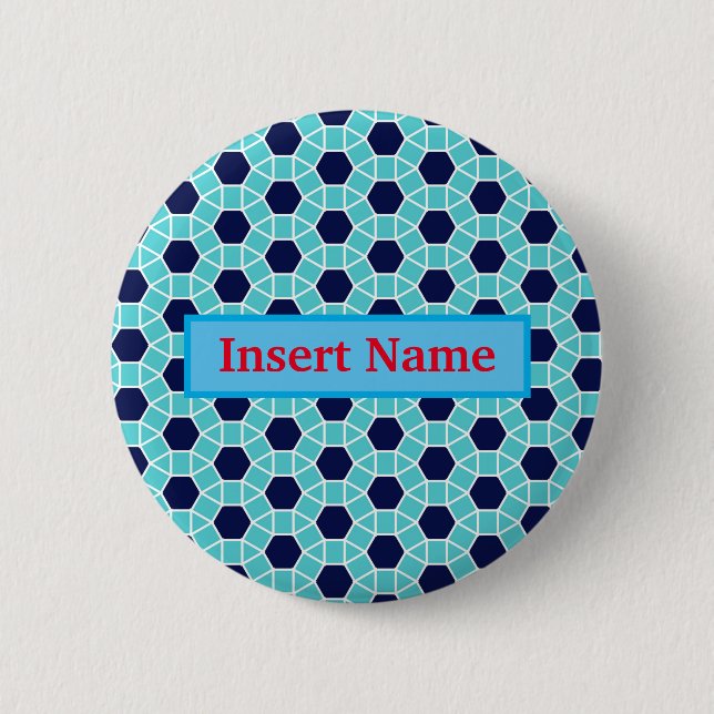 Anpassad Namnskylt Pin Knapp (Framsida)