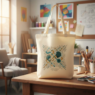 Anpassad namnskylt & QR-kod företagsbag Tygkasse