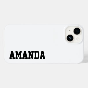 Anpassad namnSnyggt Modern Elegant White Färg.