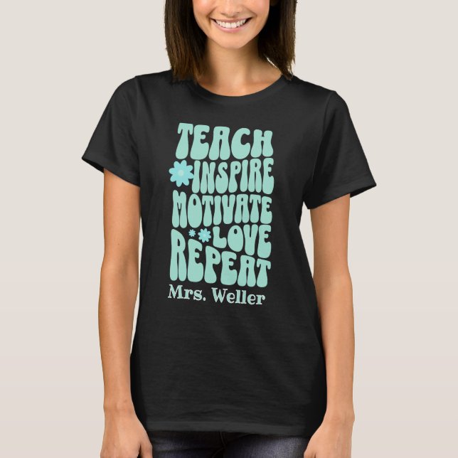 Anpassad namnsökning inspirerar till att upprepa k t shirt (Framsida)