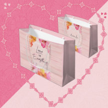 Anpassad namnSöt Rosa Blommigt vattenfärg  