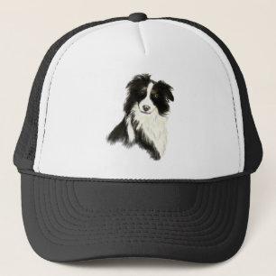 Anpassad namntext Gräns Collie Hund Pet Truckerkeps