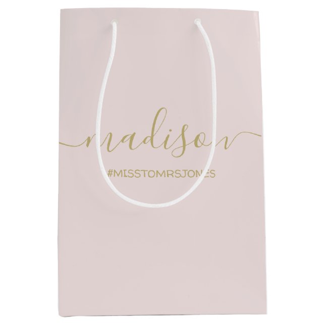Anpassad Namntext Hashtag Guld Skrift Rosé (Framsidan)