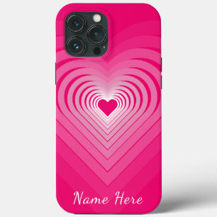 Anpassad namntext - Kärlek Rosa Heart - Romantiskt