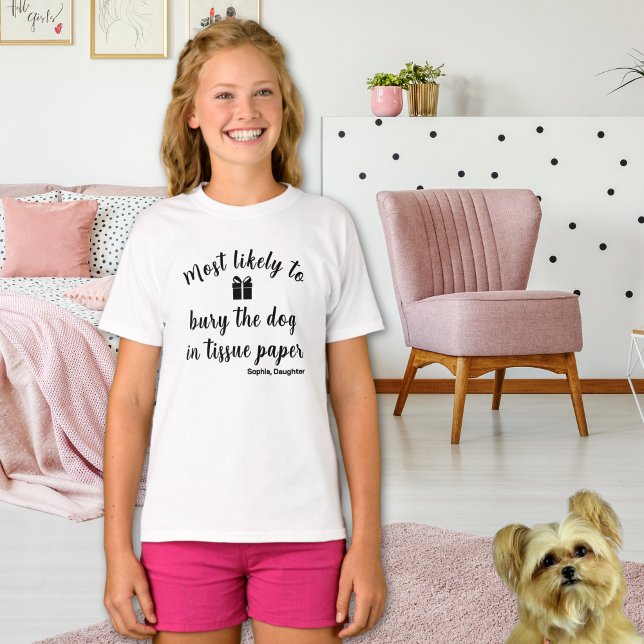 Anpassad namntypografi - matchning av cute-funktio t shirt (Custom Matching Funny Family Holiday Pet Owner T-shirts)