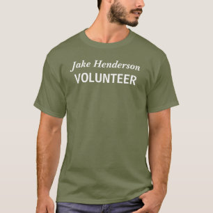 Anpassad namnvolontär t shirt