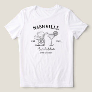 Anpassad Nashville Rodeo, Cowgirl, Rolig Senterpar T Shirt
