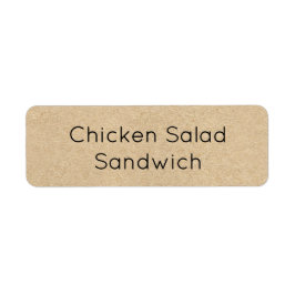 Anpassad naturlig kraftpapperstil för servering av returadress etikett