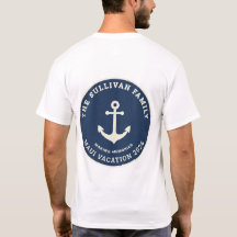 Anpassad nautisk ankar familjesemester retro-märke