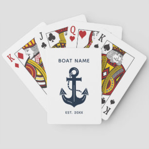 Anpassad nautisk båtnamn ankare casinokort