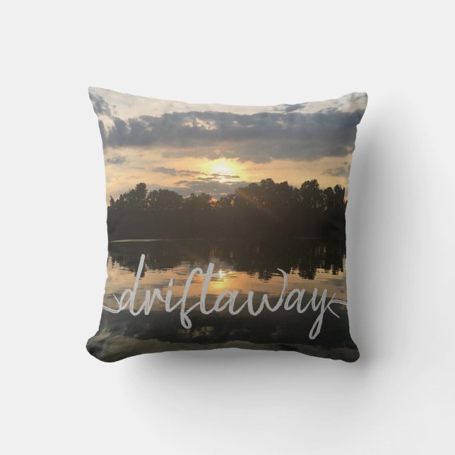 Anpassad nautisk DRIFT AWAY script bokstavsstil Kudde (Framsida)