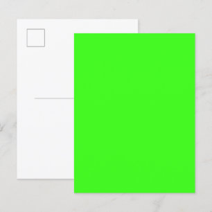 Anpassad neon grön postkort meddelande vykort