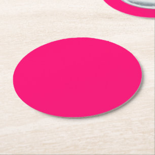 Anpassad neon rosa pappersunderlägg - bulk & event underlägg papper rund