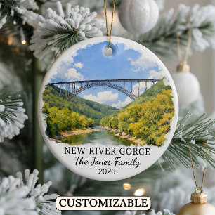 Anpassad New River Gorge National Park West Virgin Julgransprydnad Keramik