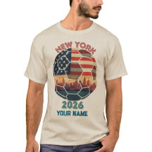 Anpassad New York 2026 Fotboll USA Flagga Stadssil