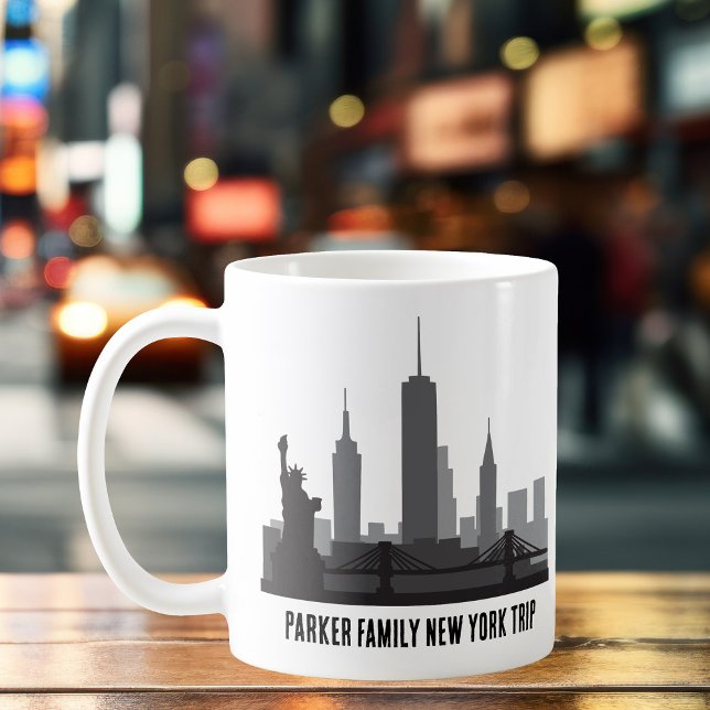Anpassad New York Resa Skyline-Frihetsgudinnan Kaffemugg (Skapare uppladdad)