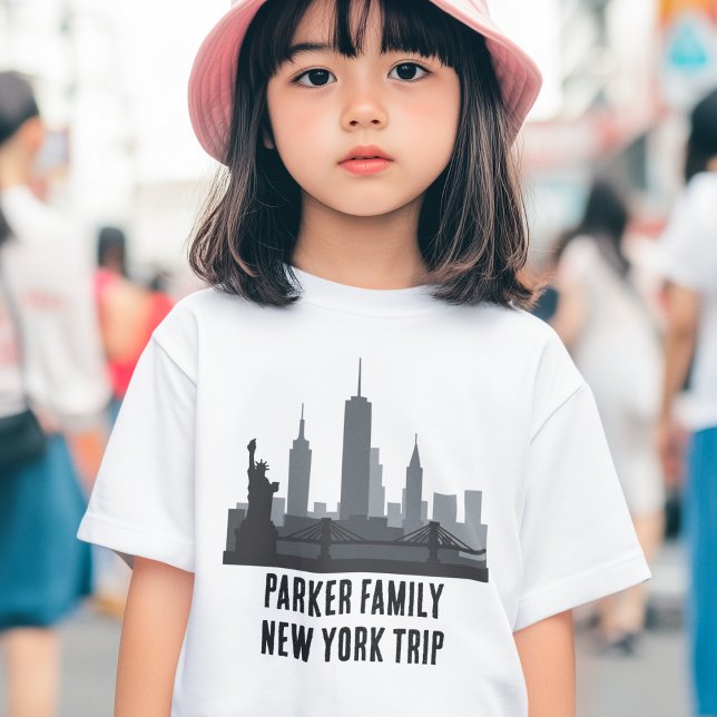 Anpassad New York Resa Skyline-Frihetsgudinnan T Shirt (Skapare uppladdad)