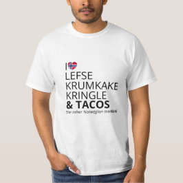 Anpassad norsk flagghjärta | Norsk-amerikan T Shirt
