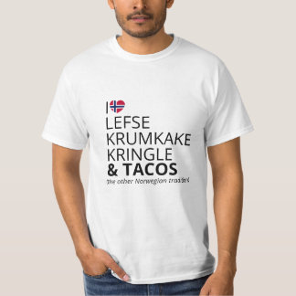 Anpassad norsk flagghjärta | Norsk-amerikan T Shirt