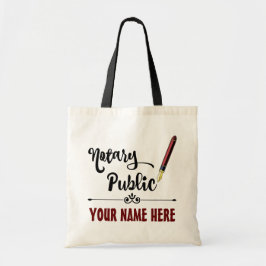 Anpassad Notary Public Burgundy Bläck Pen Tygkasse