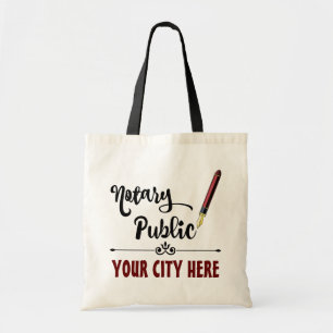 Anpassad Notary Public Burgundy Bläck Pen Tygkasse