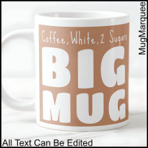 Anpassad Novelty Big Mugg Brown C84-funktion