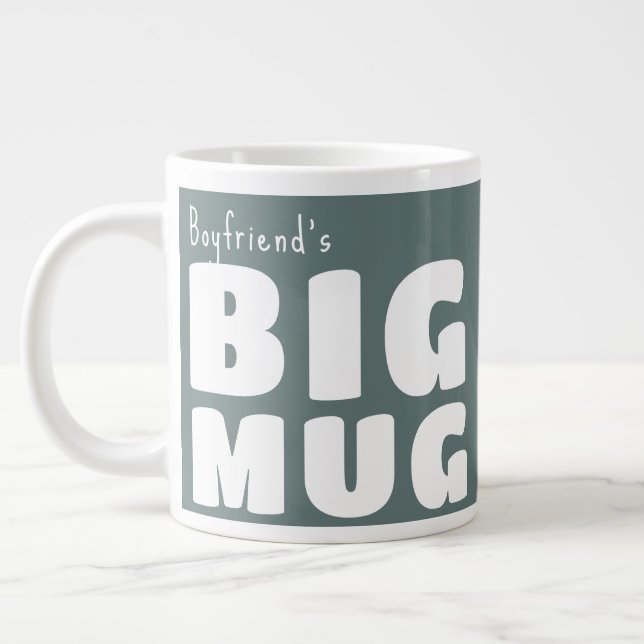 Anpassad Novelty Big Mugg Grått C13 Funny Jumbo Mugg (Vänster)